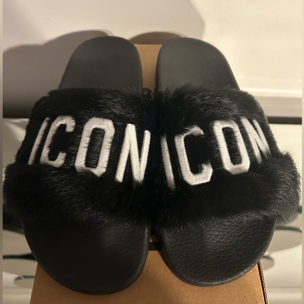Dsquared2 Icon Slides With Fur Details Size 41 - image 7